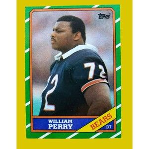 1986 Topps WILLIAM THE FRIDGE PERRY Rookie RC NFL Football Card #20 NM-MT